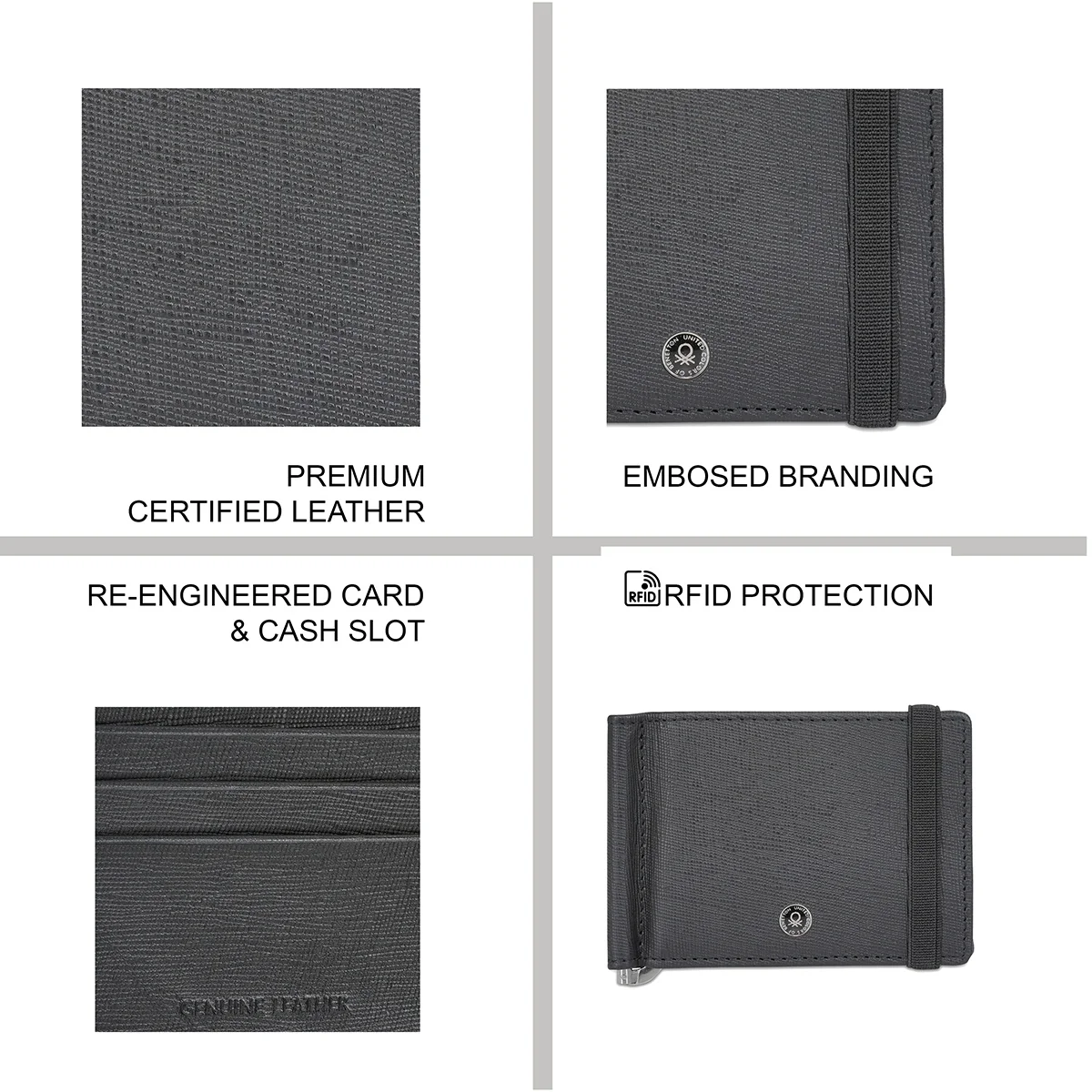 United Colors of Benetton Fiero Moneyclip Wallet - Image 8