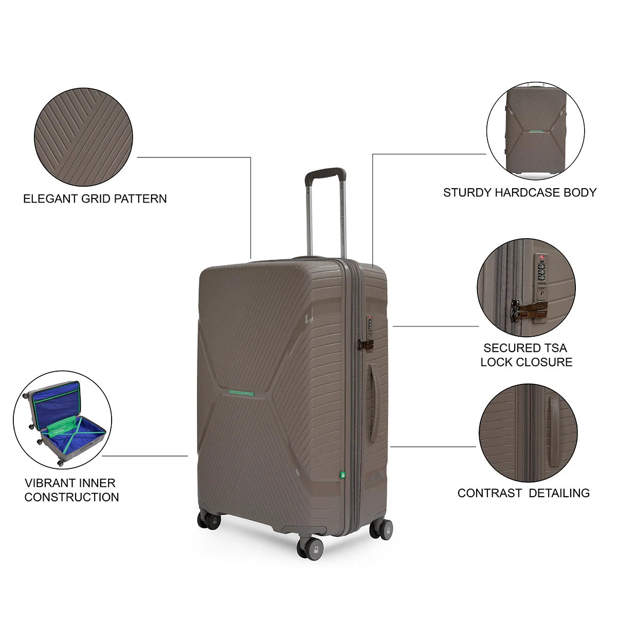 United Colors of Benetton Galaxy Hard Luggage - Image 4