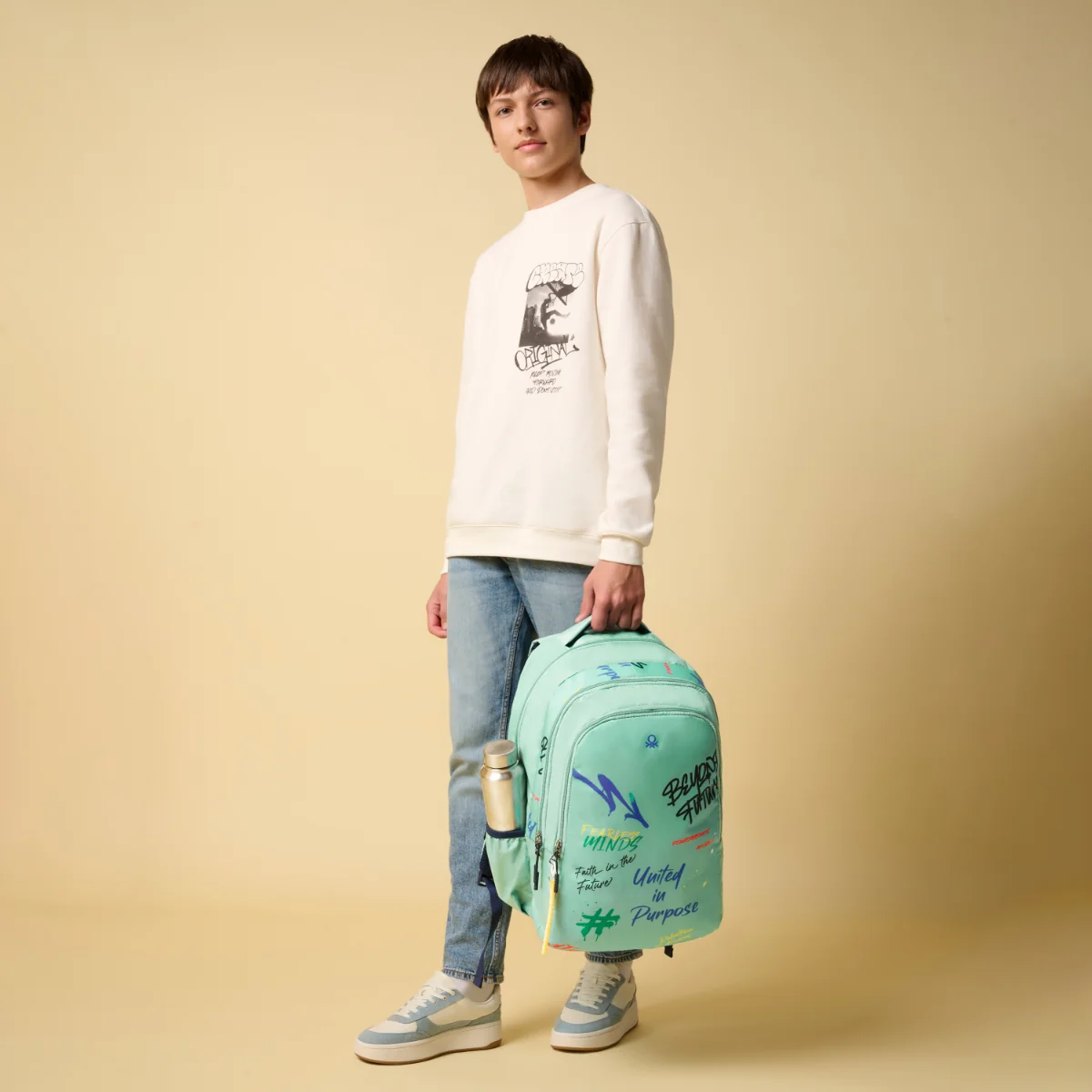 United Colors of Benetton Graffiti Non Laptop Backpack - Image 10