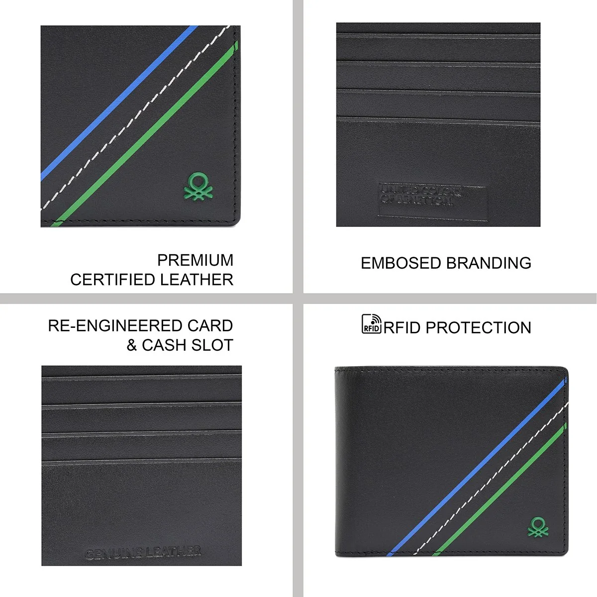 United Colors of Benetton Habry Men's Slimfold Wallet - Image 7