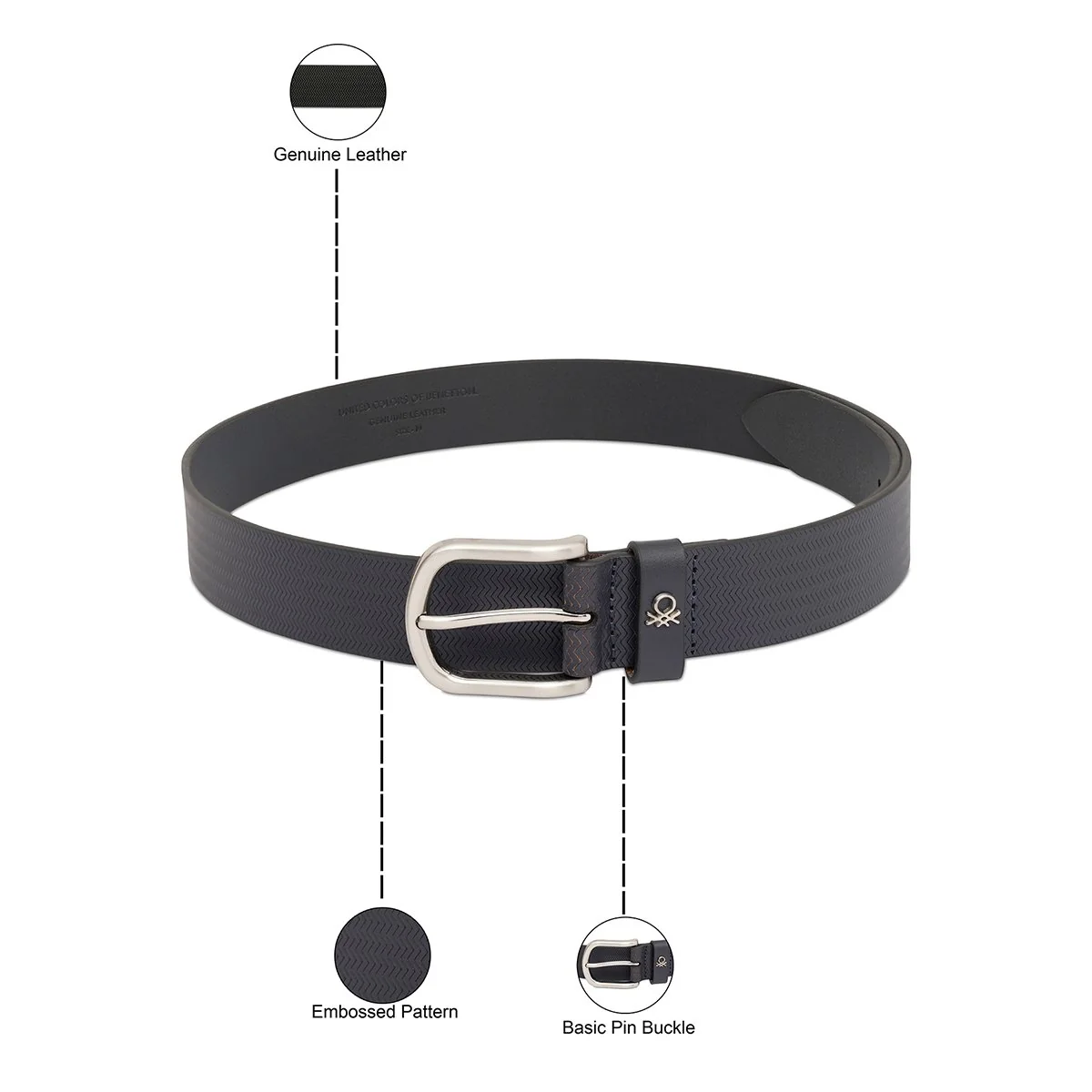 United Colors of Benetton Honza Men's Non Reversible Belt - Image 4