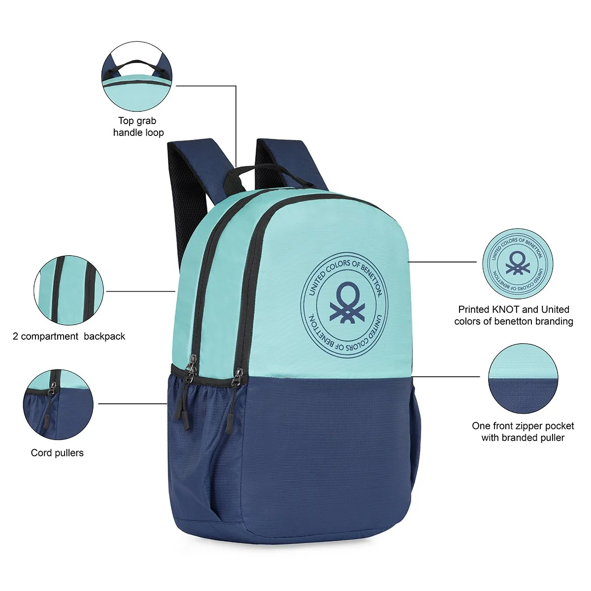 United Colors of Benetton Inferno Laptop Backpack - Image 3