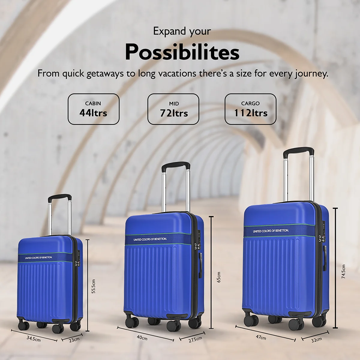 United Colors of Benetton Ionic Hard Luggage - Image 6