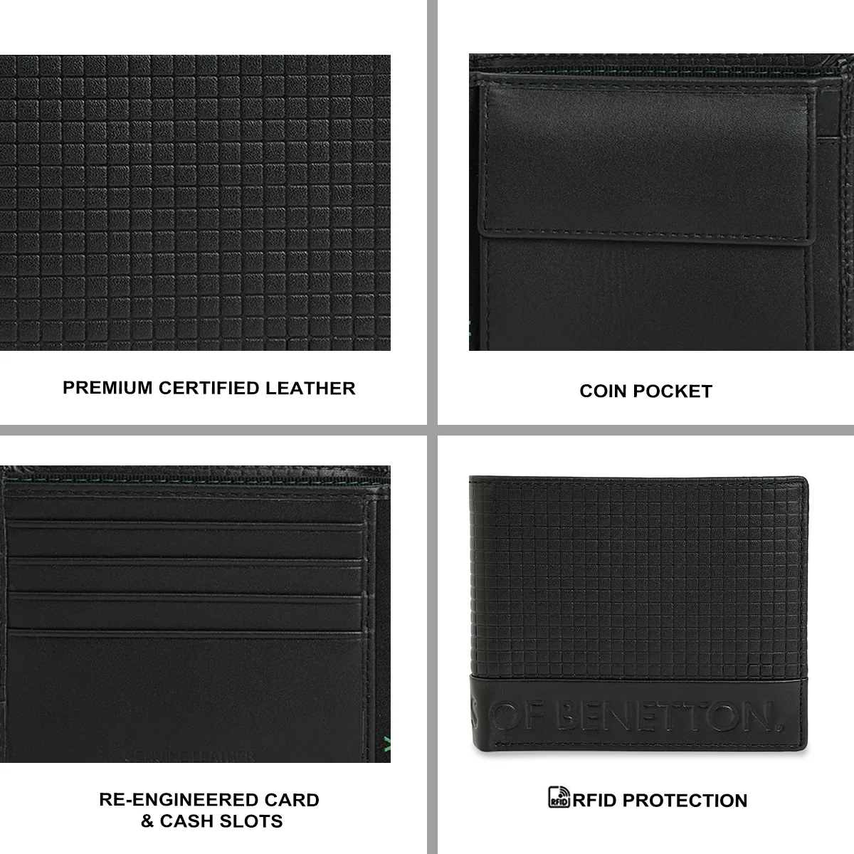 United Colors of Benetton Kildare Men's Global Coin Wallet - Image 7