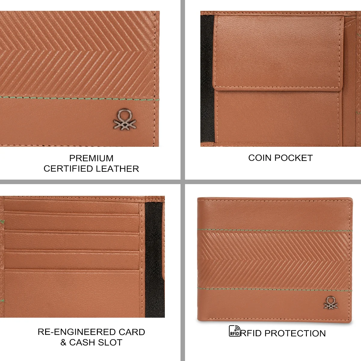 United Colors of Benetton Locarno Men's Global Coin Wallet - Image 7