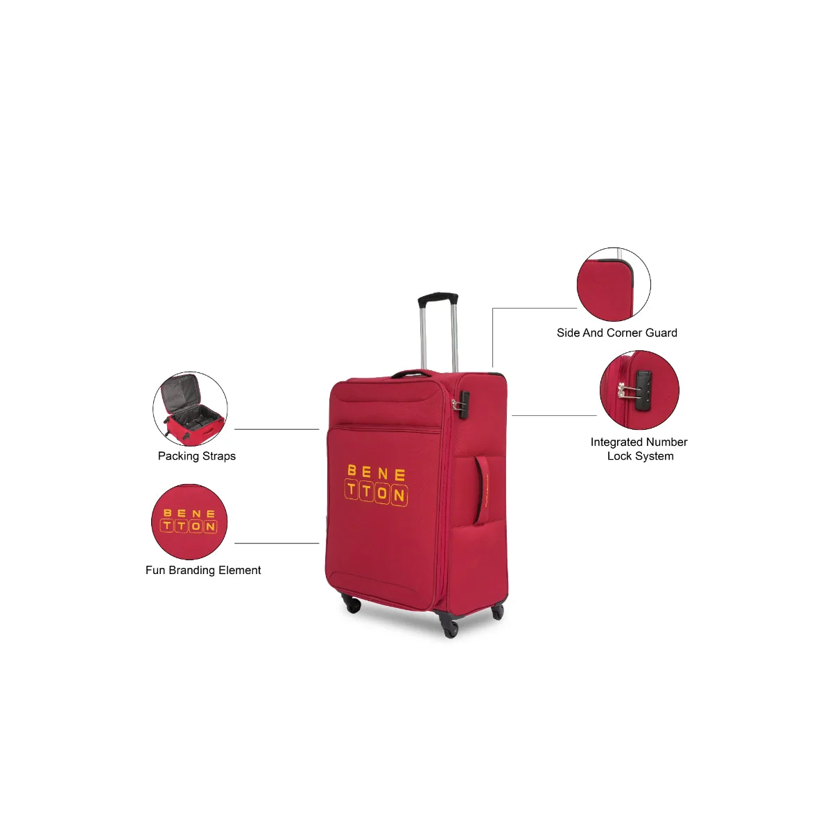 United Colors of Benetton Macau Soft Luggage - Image 24