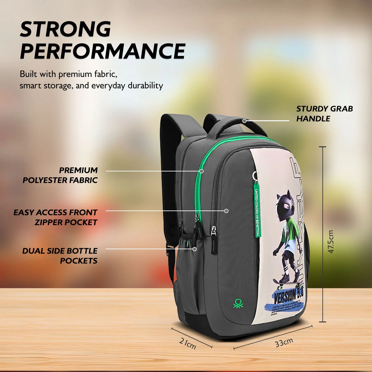 United Colors of Benetton Metaverse Non Laptop Backpack - Image 4