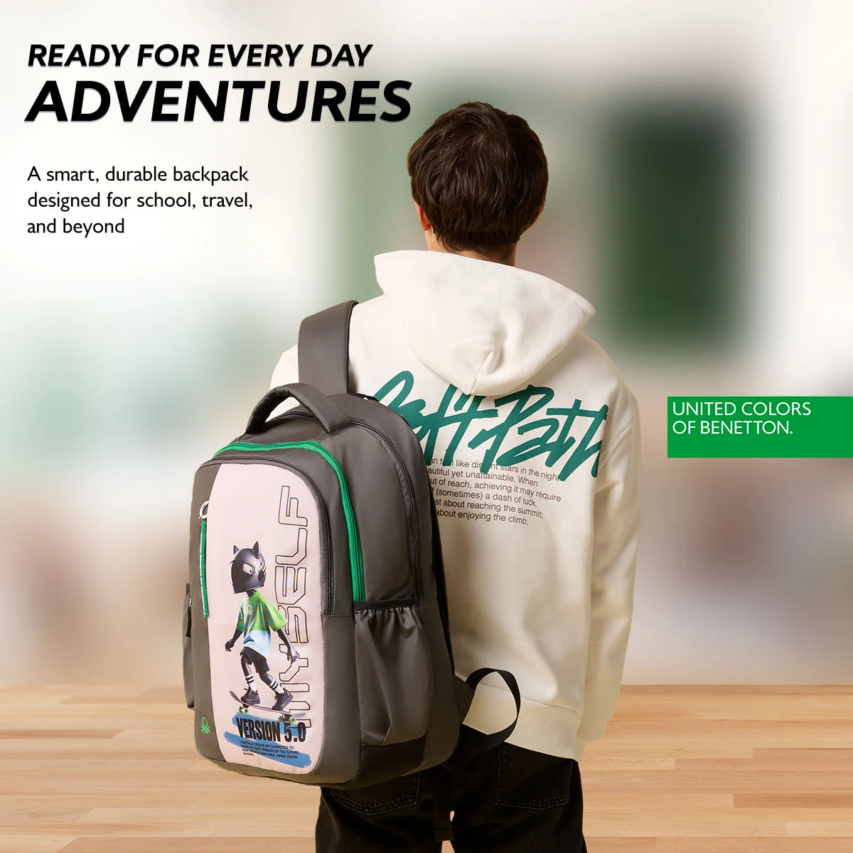 United Colors of Benetton Metaverse Non Laptop Backpack - Image 7