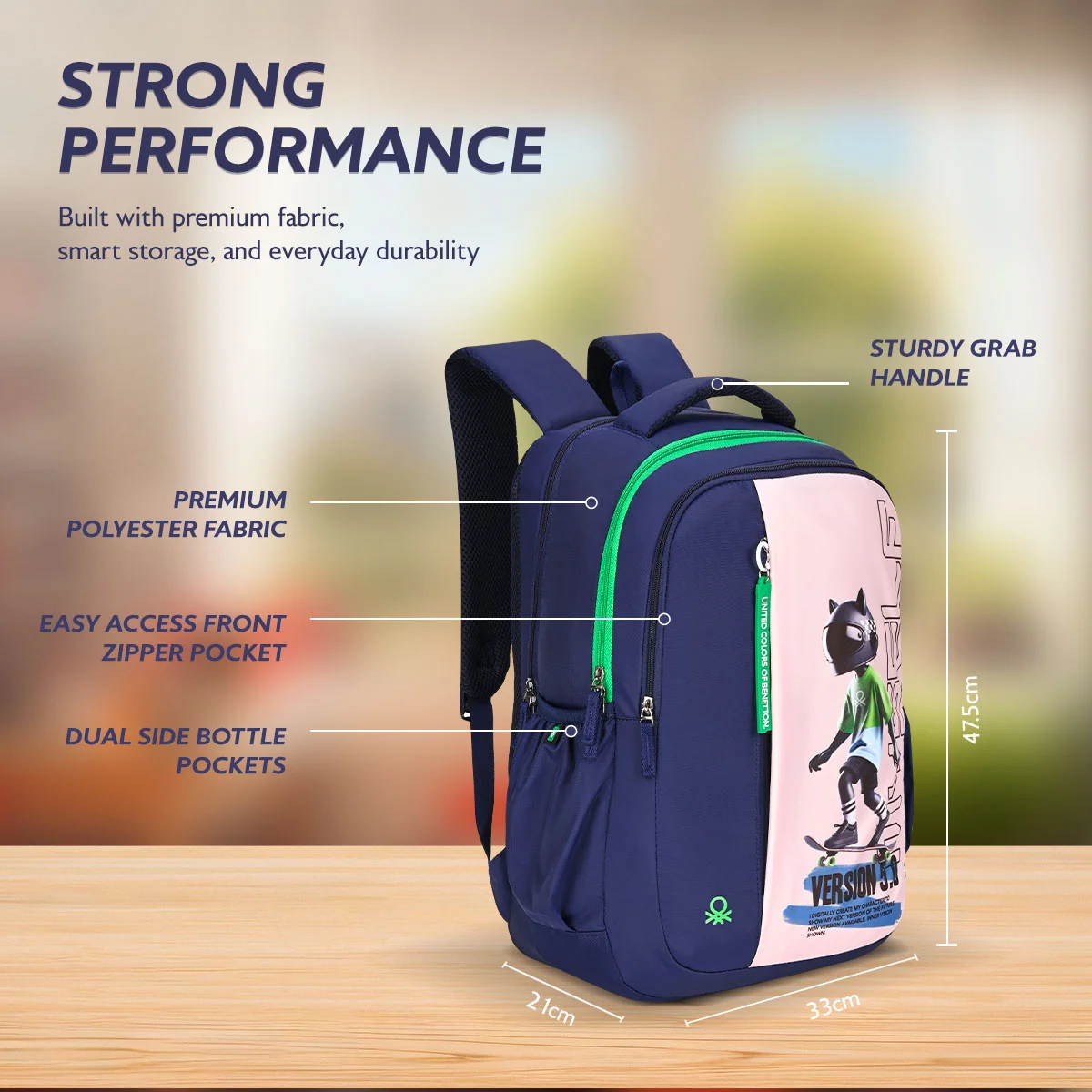 United Colors of Benetton Metaverse Non Laptop Backpack - Image 4