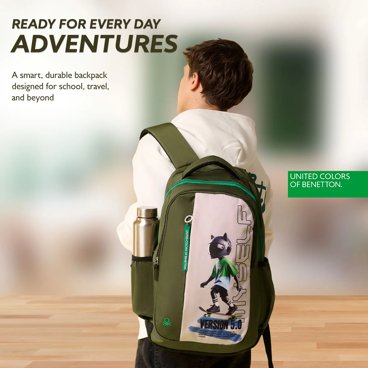 United Colors of Benetton Metaverse Non Laptop Backpack - Image 7