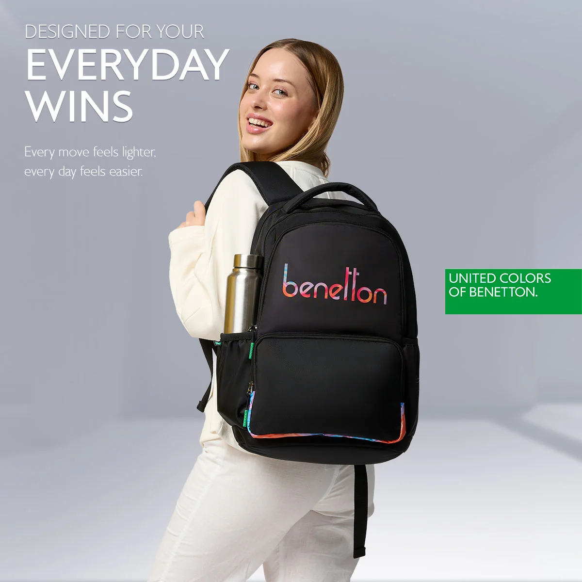 United Colors of Benetton Meteorite Non Laptop Backpack - Image 6