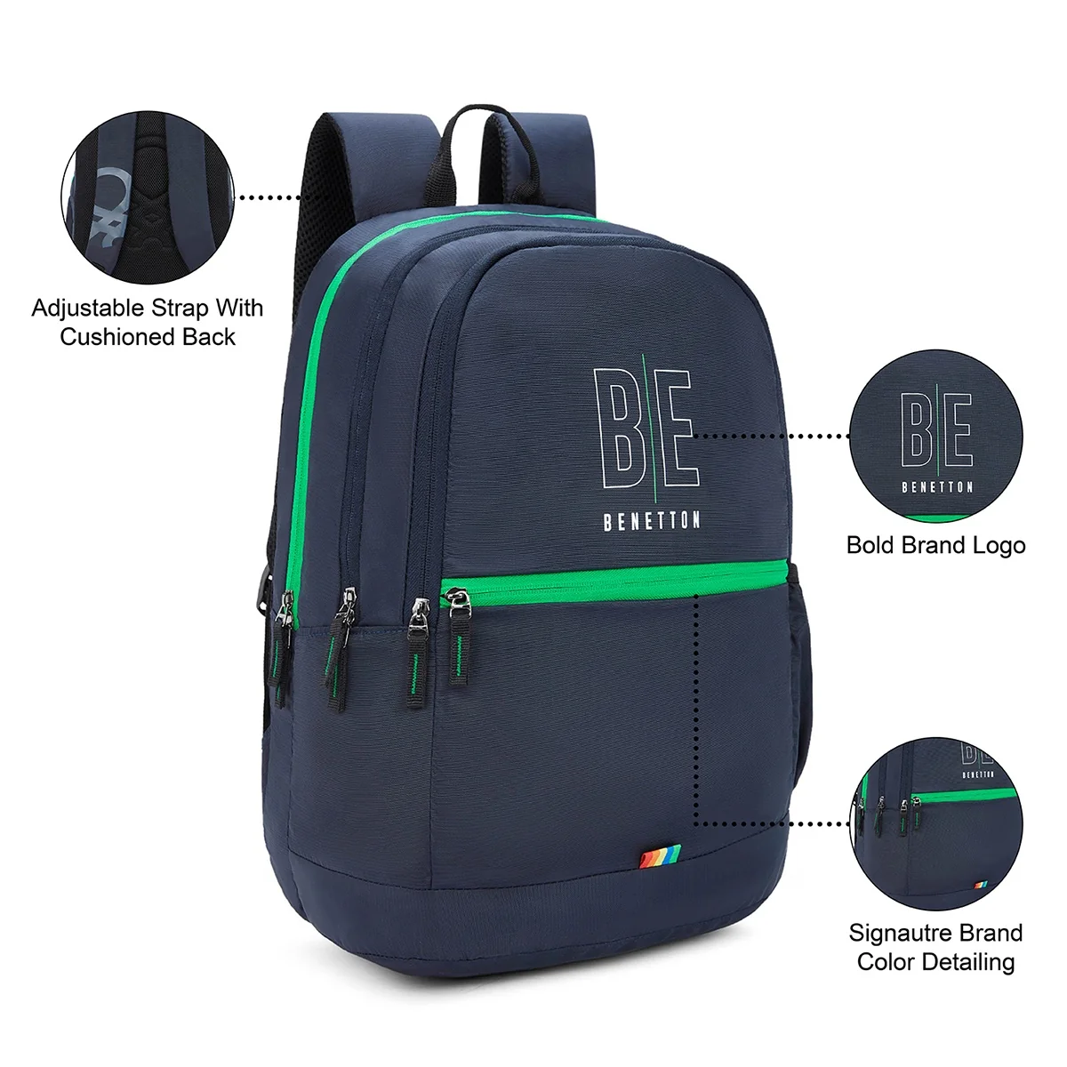 United Colors of Benetton Ming Non Laptop Backpack - Image 7