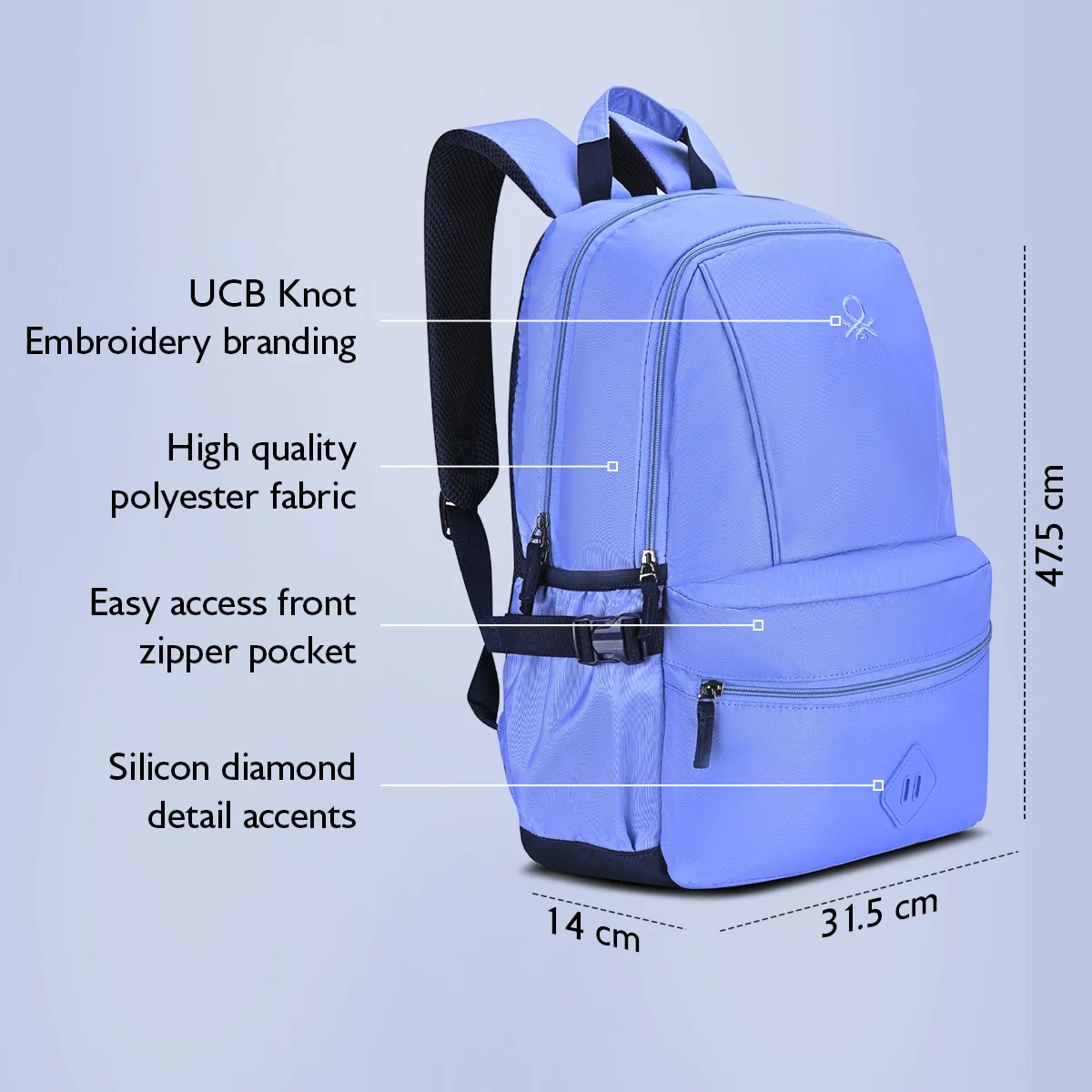 United Colors of Benetton Mono Laptop Backpack - Image 4
