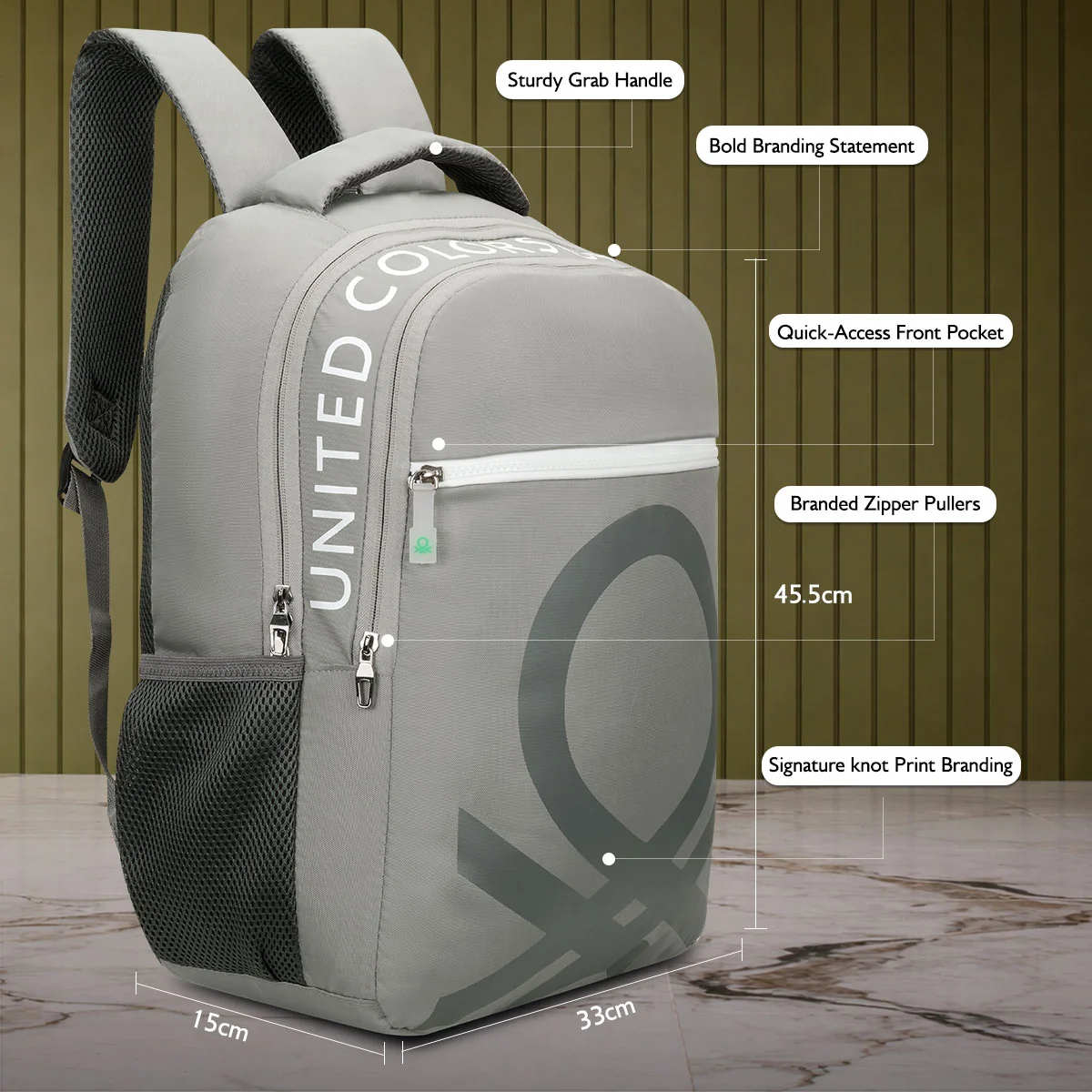 United Colors of Benetton Noble Laptop Backpack - Image 4