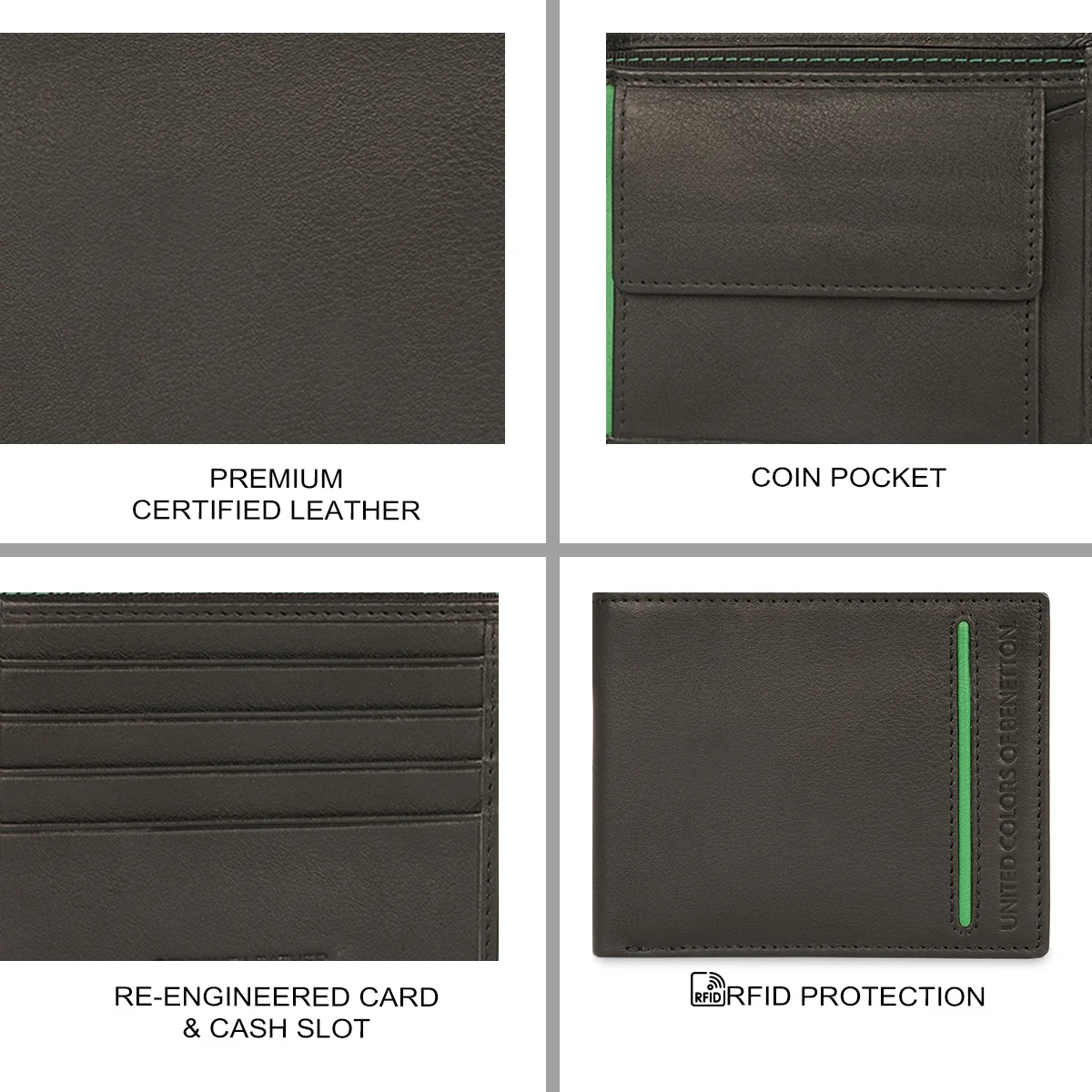 United Colors of Benetton Nyon Men's Global Coin Wallet - Image 7