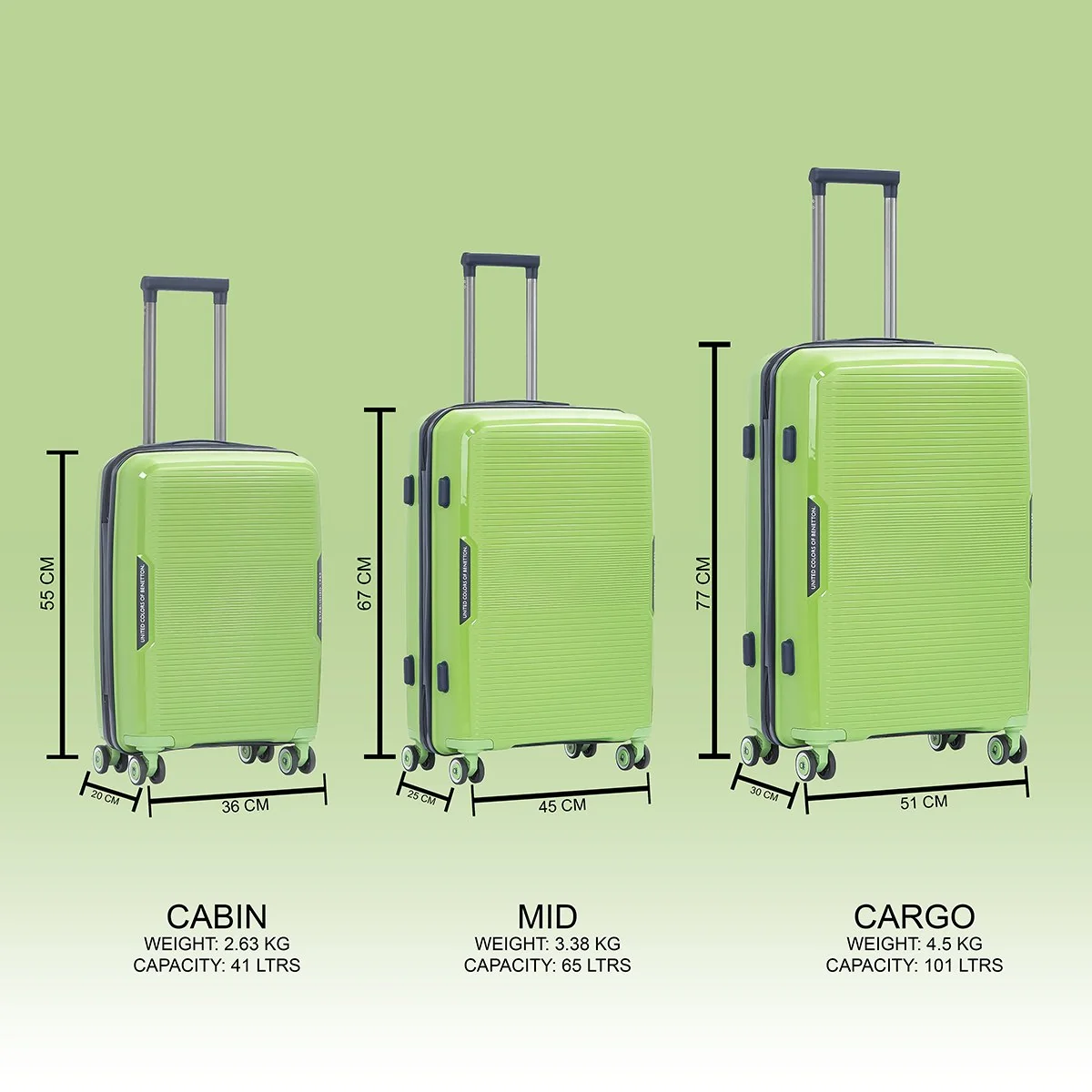 United Colors of Benetton Opal Hard Luggage - Image 34