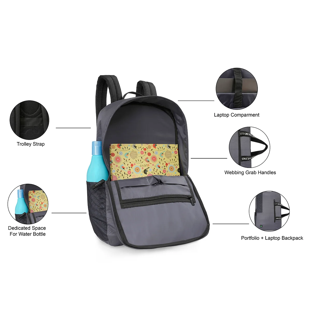United Colors of Benetton Paullo Laptop Backpack - Image 4