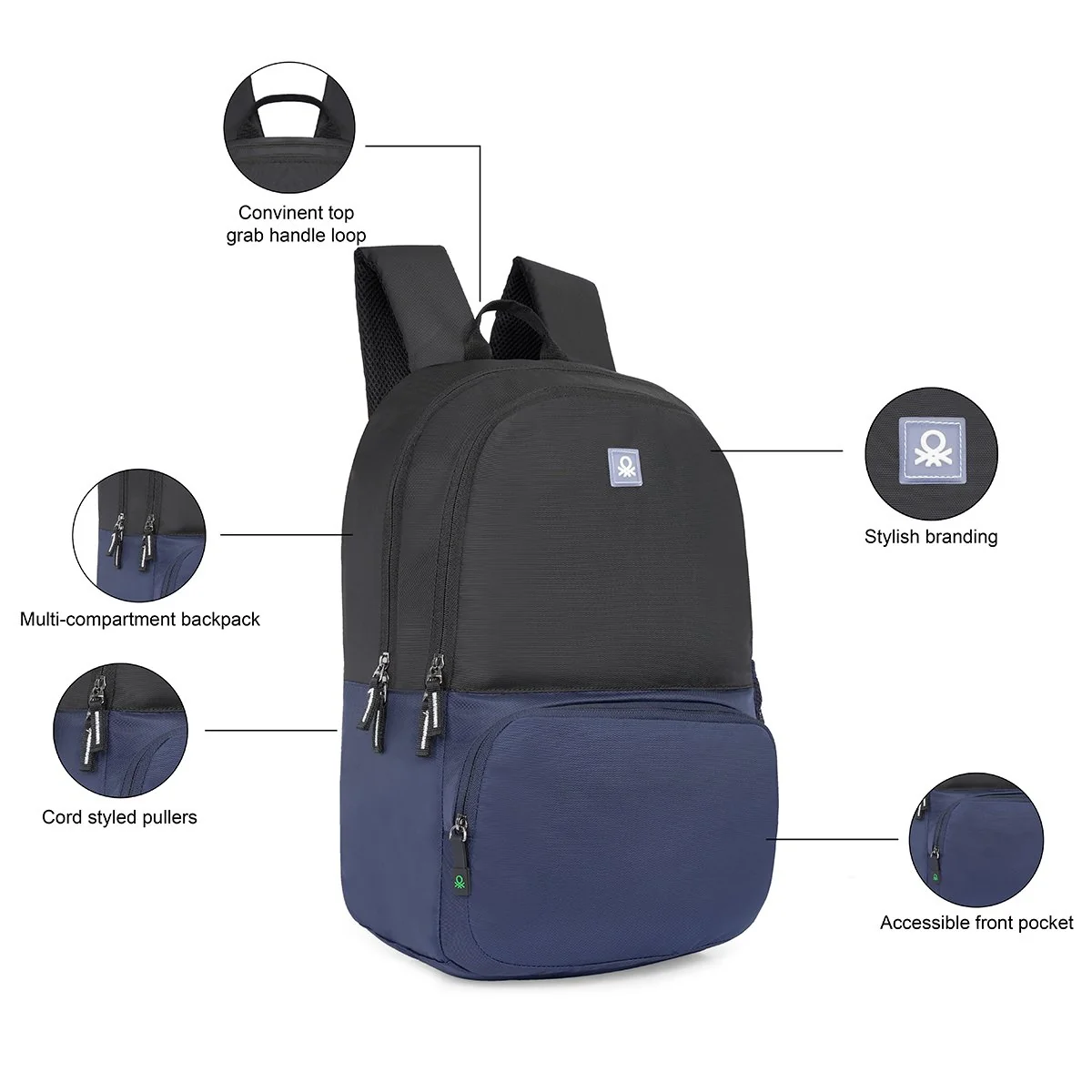 United Colors of Benetton Pyro Laptop Backpack - Image 2