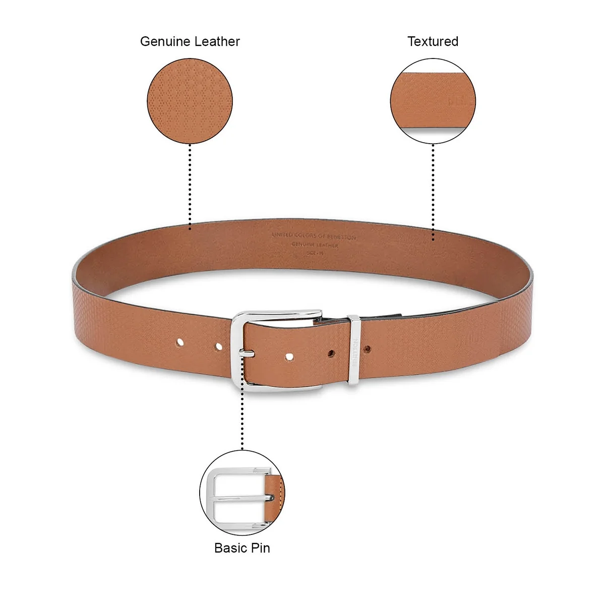 United Colors of Benetton Reloy Non Reversible Belt - Image 7