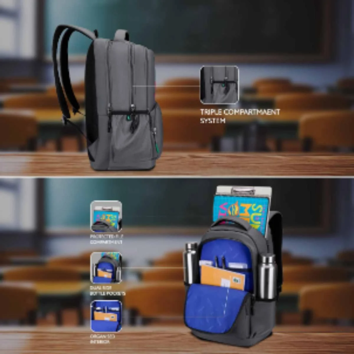 United Colors of Benetton Rider Non Laptop Backpack - Image 3