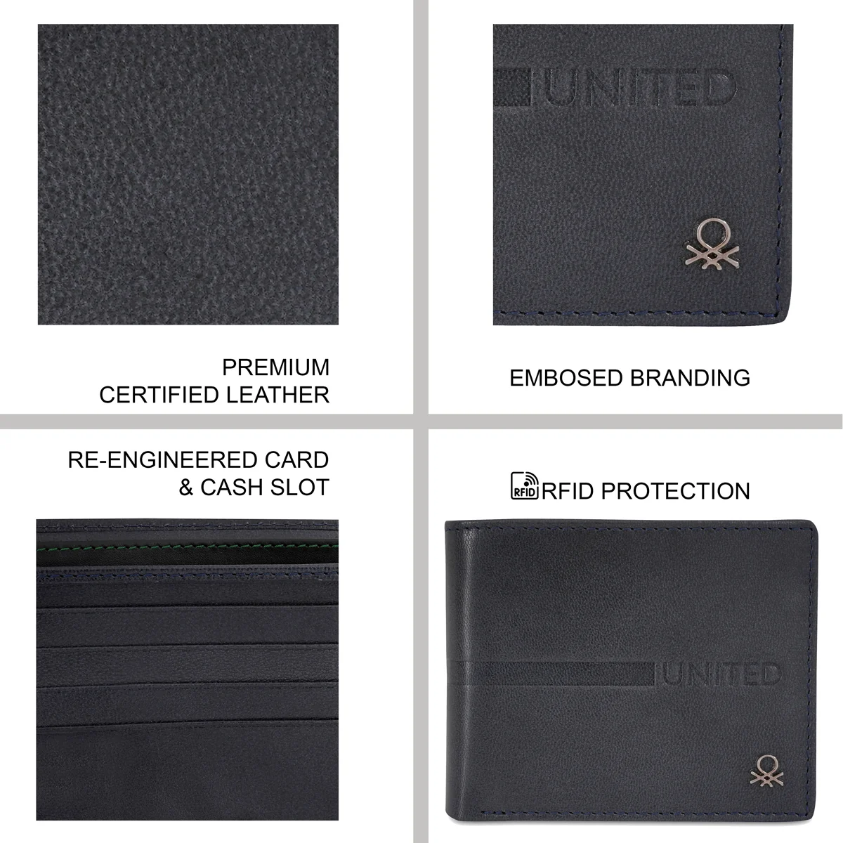 United Colors of Benetton Roscoe Men's Global Coin Wallet - Image 12