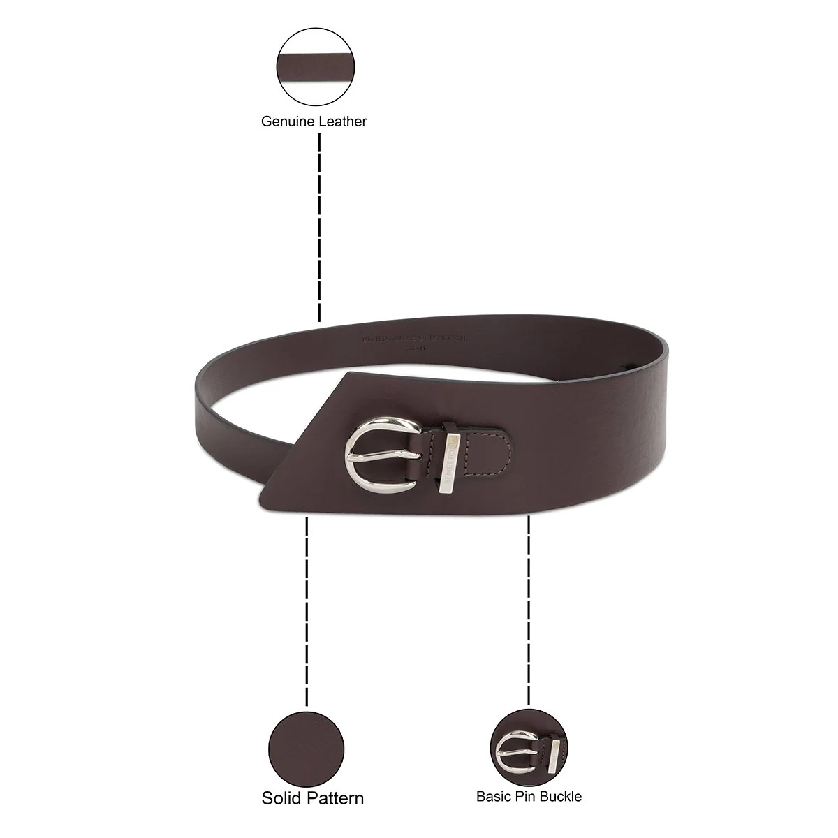 United Colors of Benetton Rui Non Reversible Women's Belt - Image 18