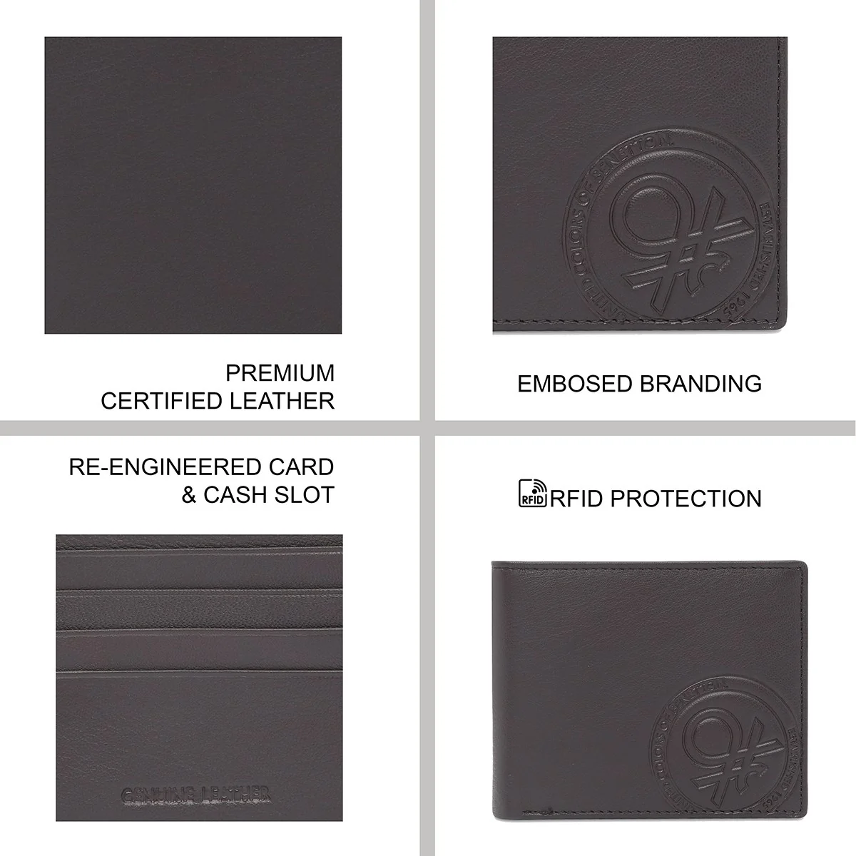 United Colors of Benetton Serrat Men's Global Coin Wallet - Image 8