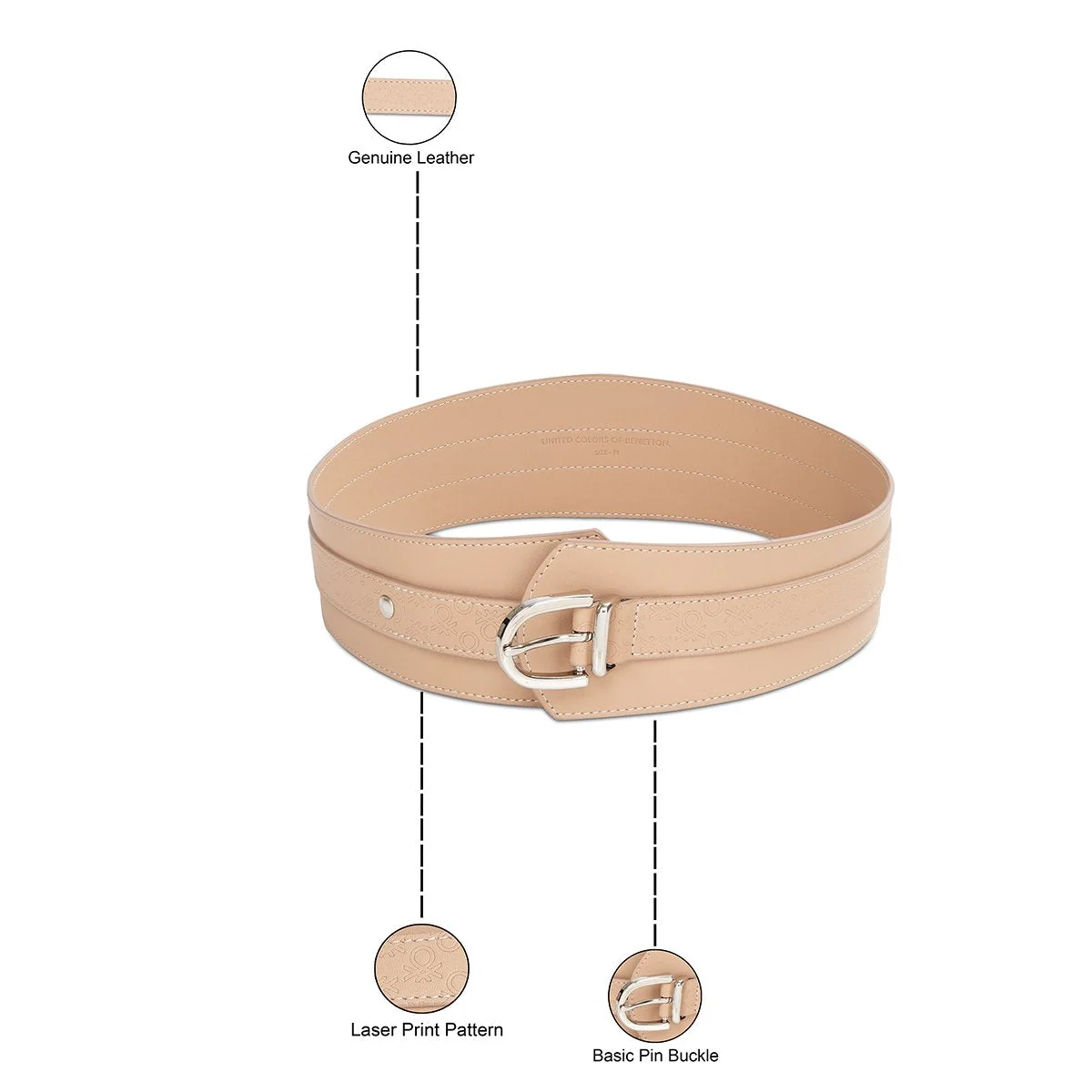 United Colors of Benetton Sonnet Non Reversible Women's Belt - Image 11