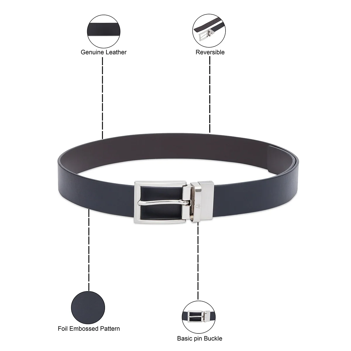United Colors of Benetton Stango Reversible Belt - Image 4