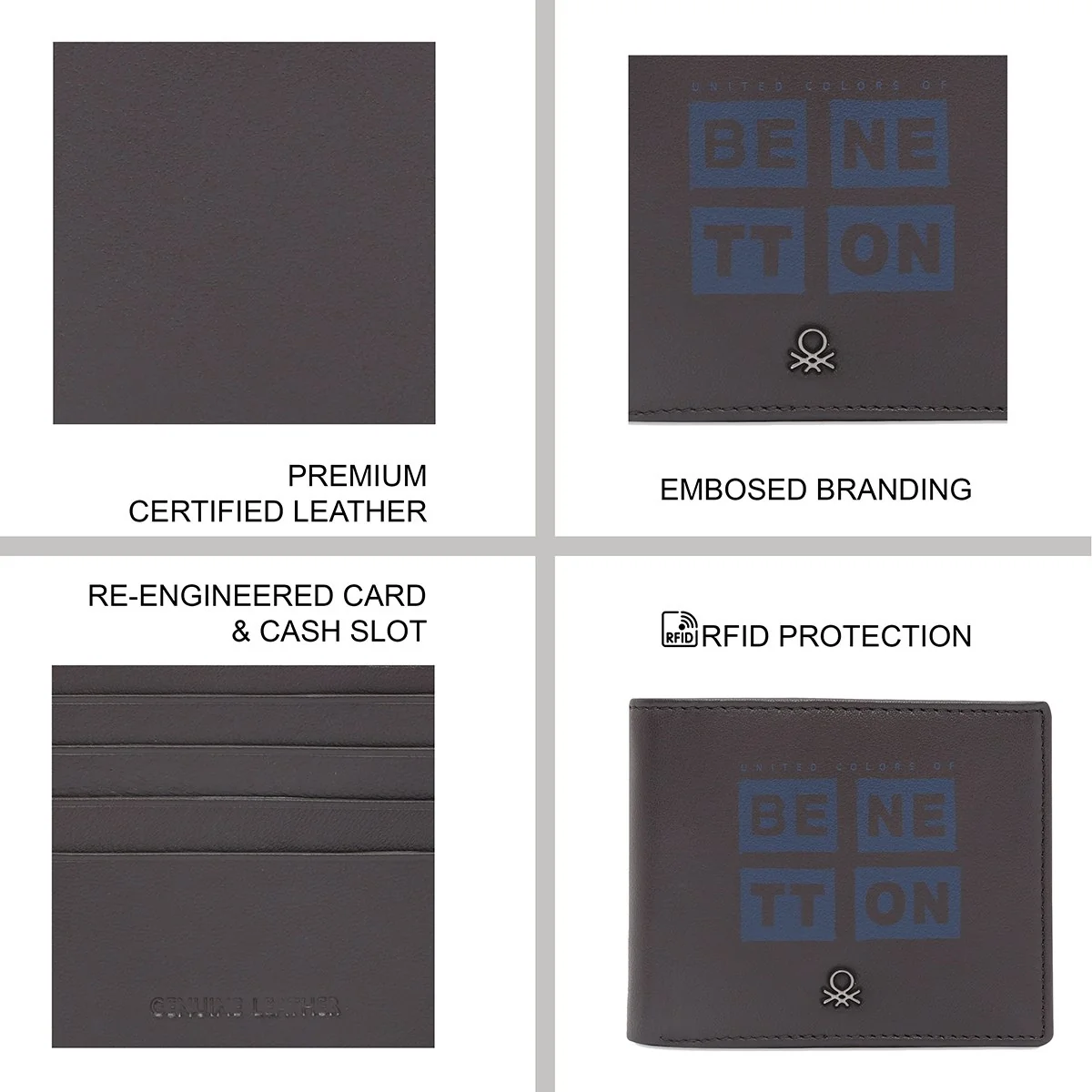 United Colors of Benetton Stanley Men's Global Coin Wallet - Image 8