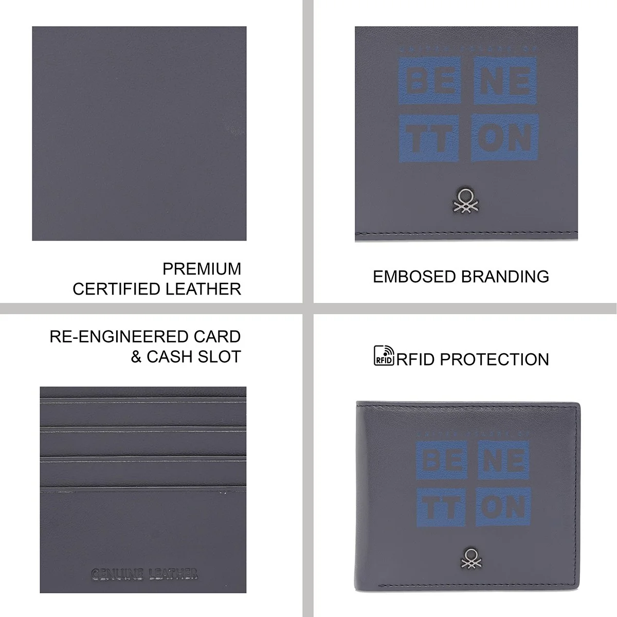 United Colors of Benetton Stanley Men's Global Coin Wallet - Image 8