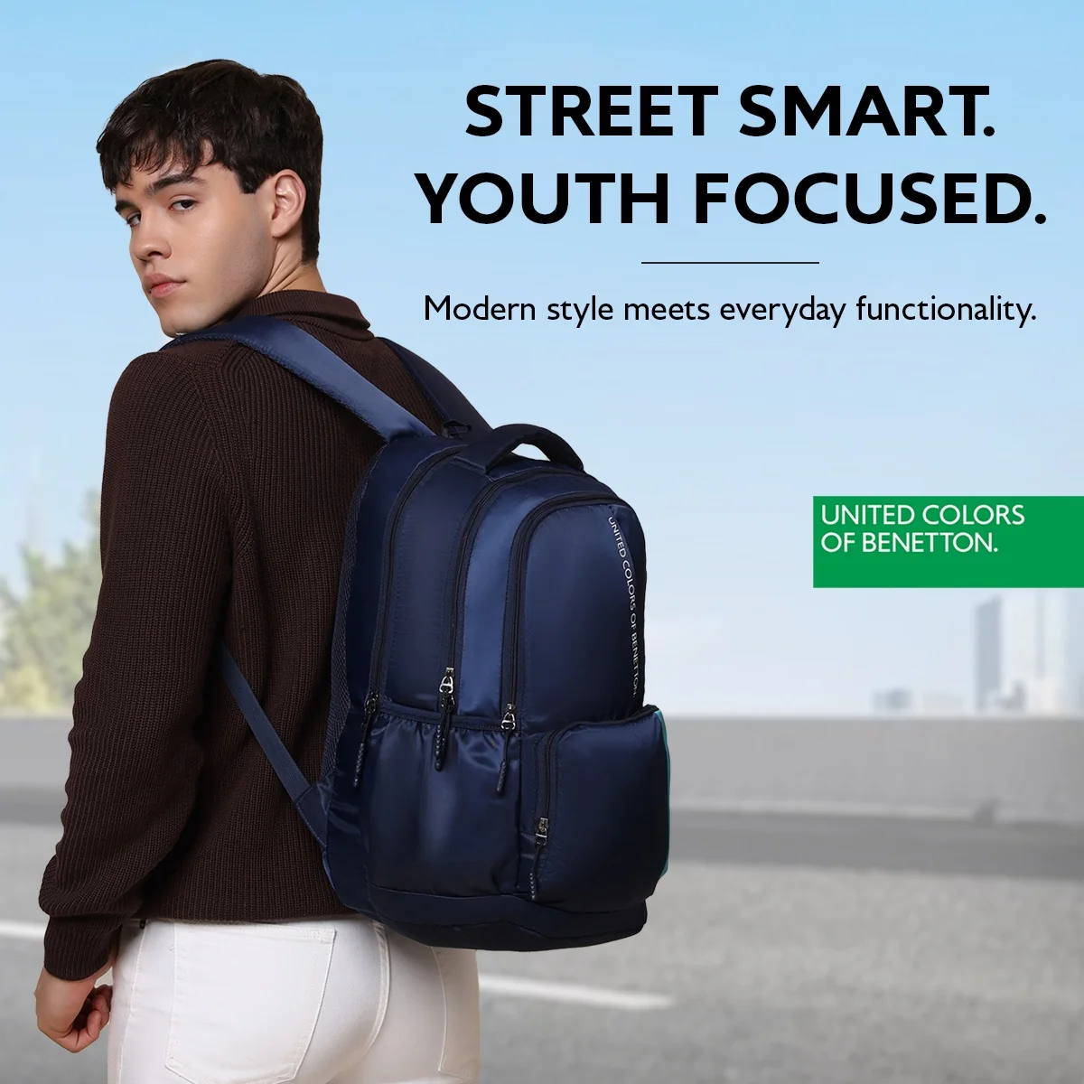 United Colors of Benetton Vance Laptop Backpack - Image 6