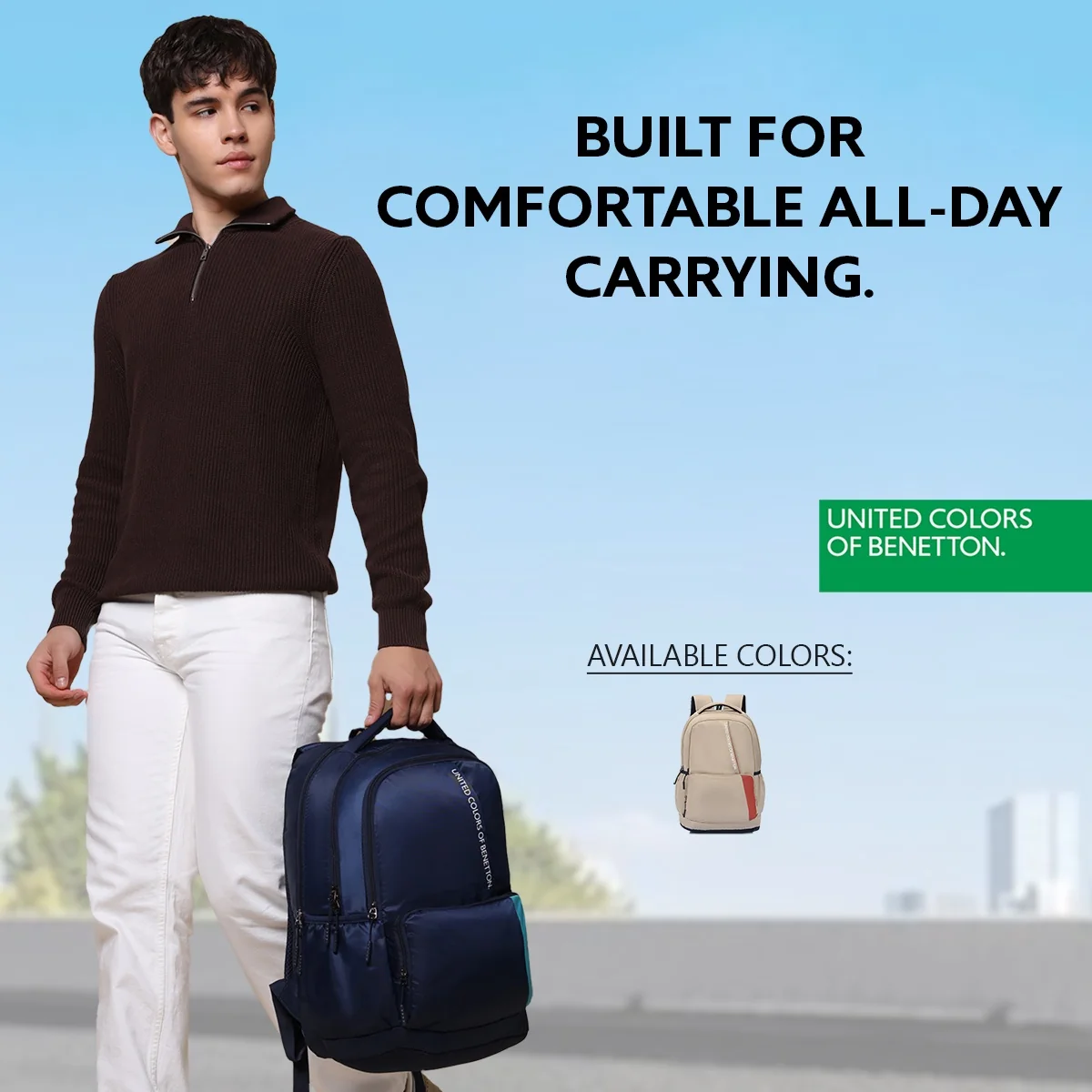 United Colors of Benetton Vance Laptop Backpack - Image 7