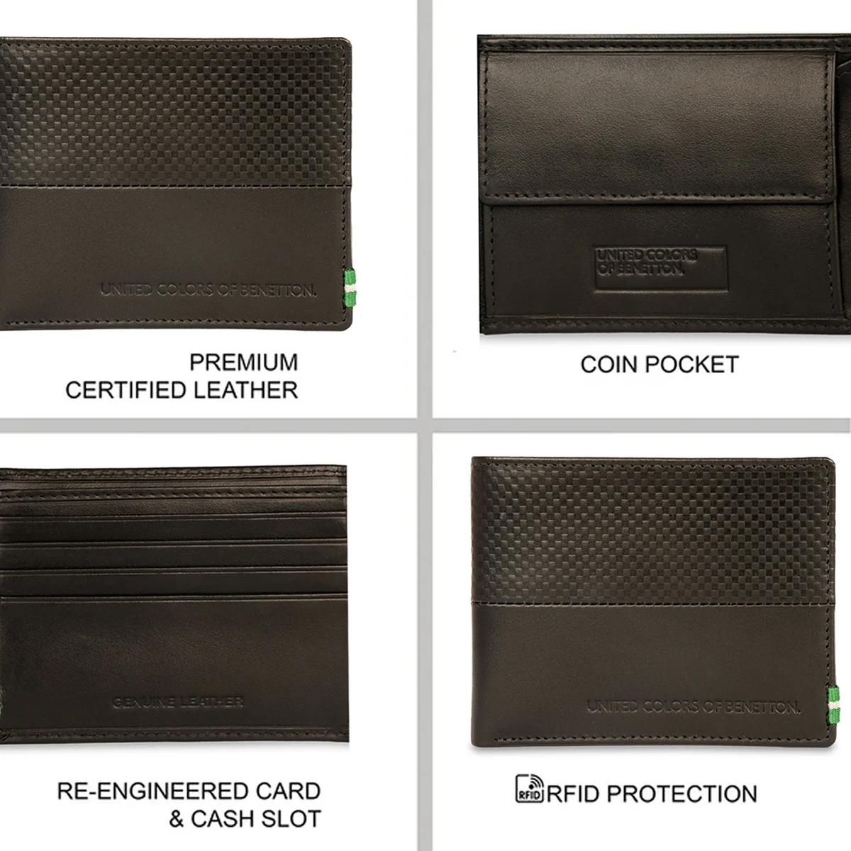 United Colors of Benetton Wakefield Men's Global Coin Wallet - Image 7