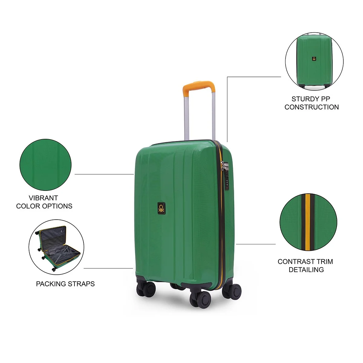 United Colors of Benetton Wayfarer Hard Luggage - Image 4