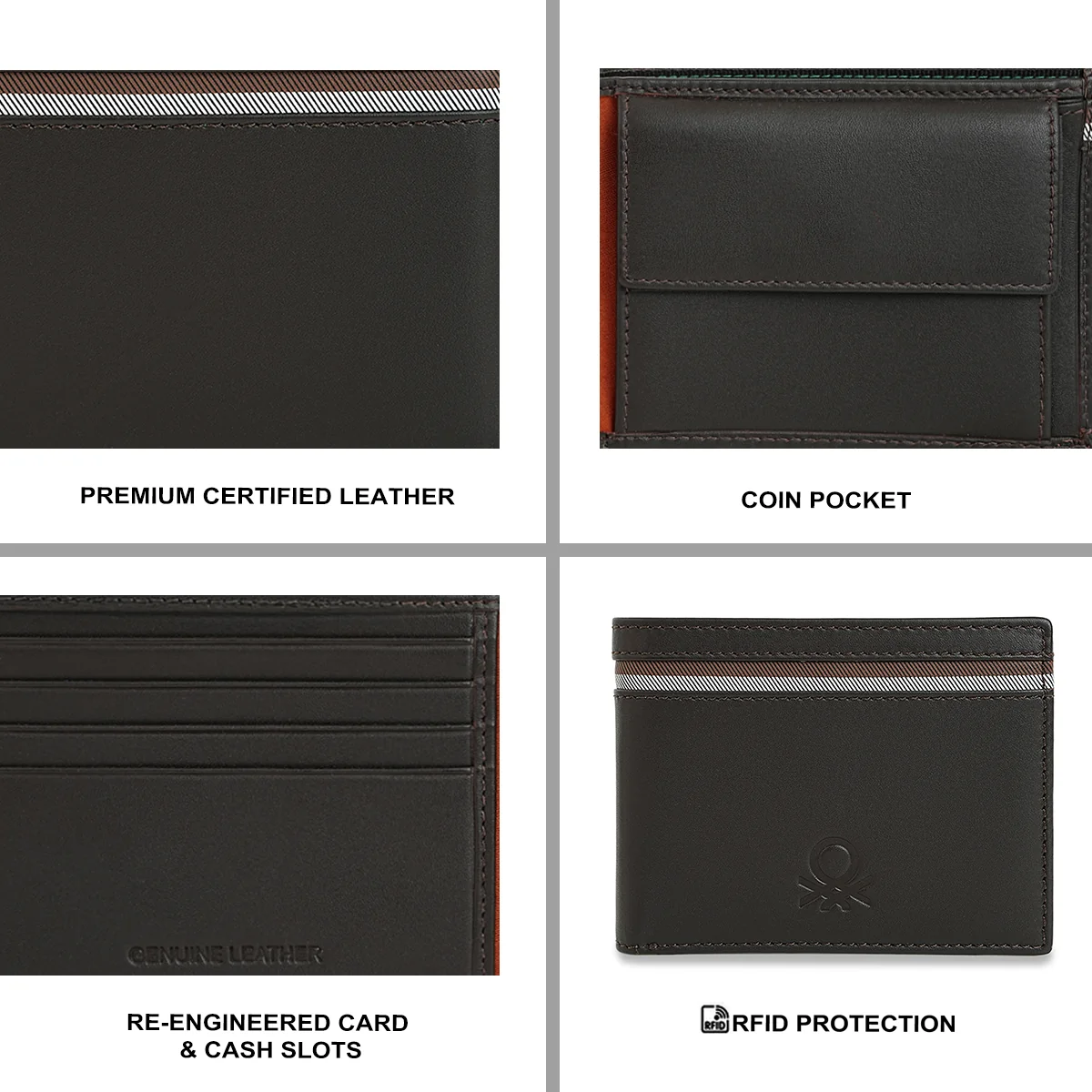 United Colors of Benetton Wiltshire Men's Global Coin Wallet - Image 7
