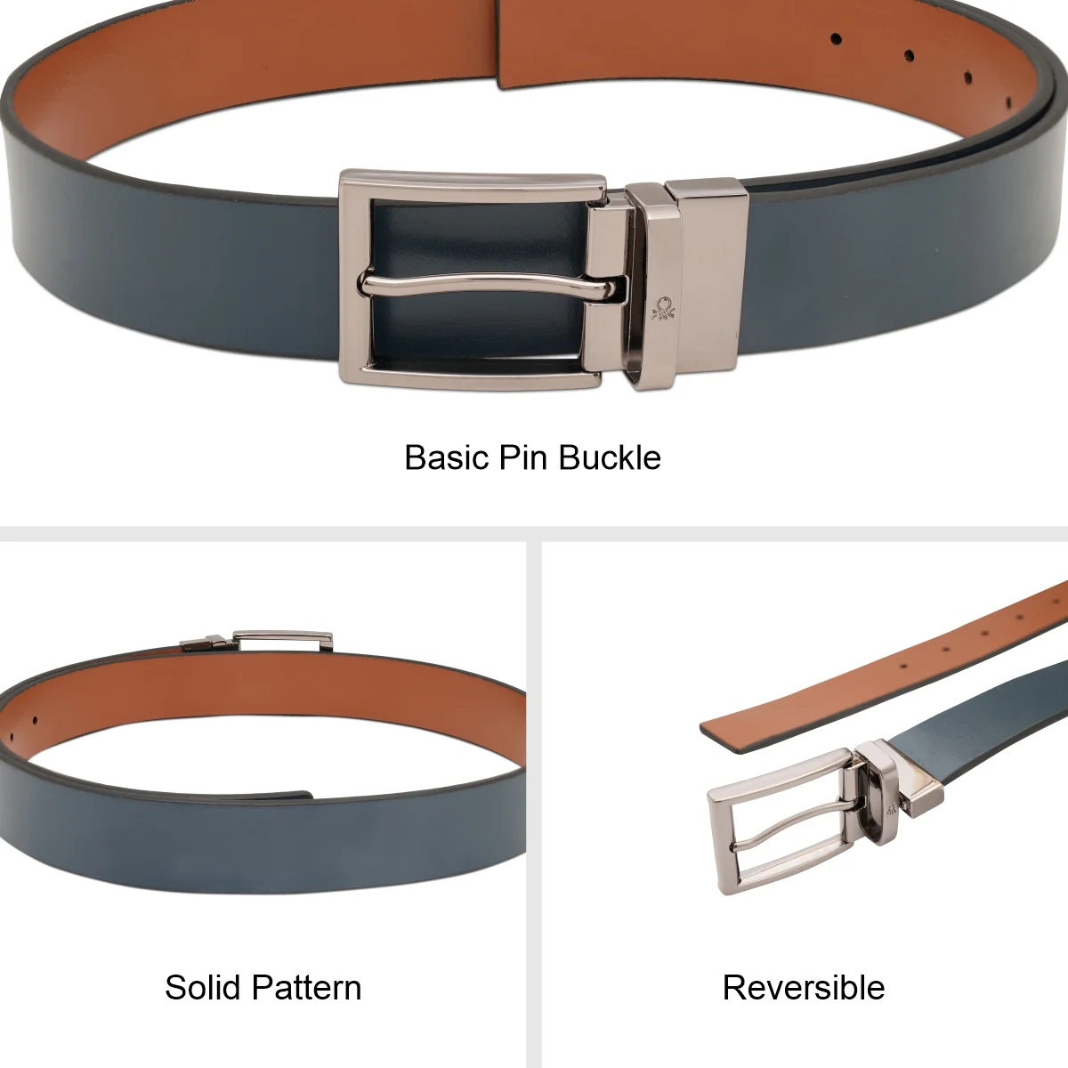 United Colors of Benetton Woodfin Men's Reversible Belt - Image 7